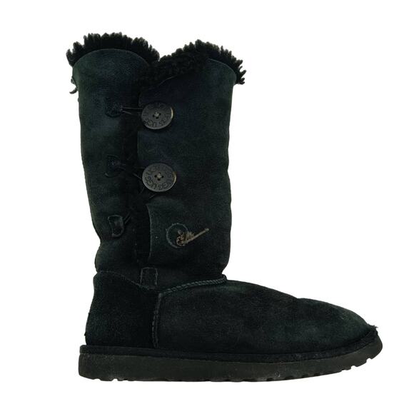 UGG Boots Bailey Button Black - Picture 1 of 8